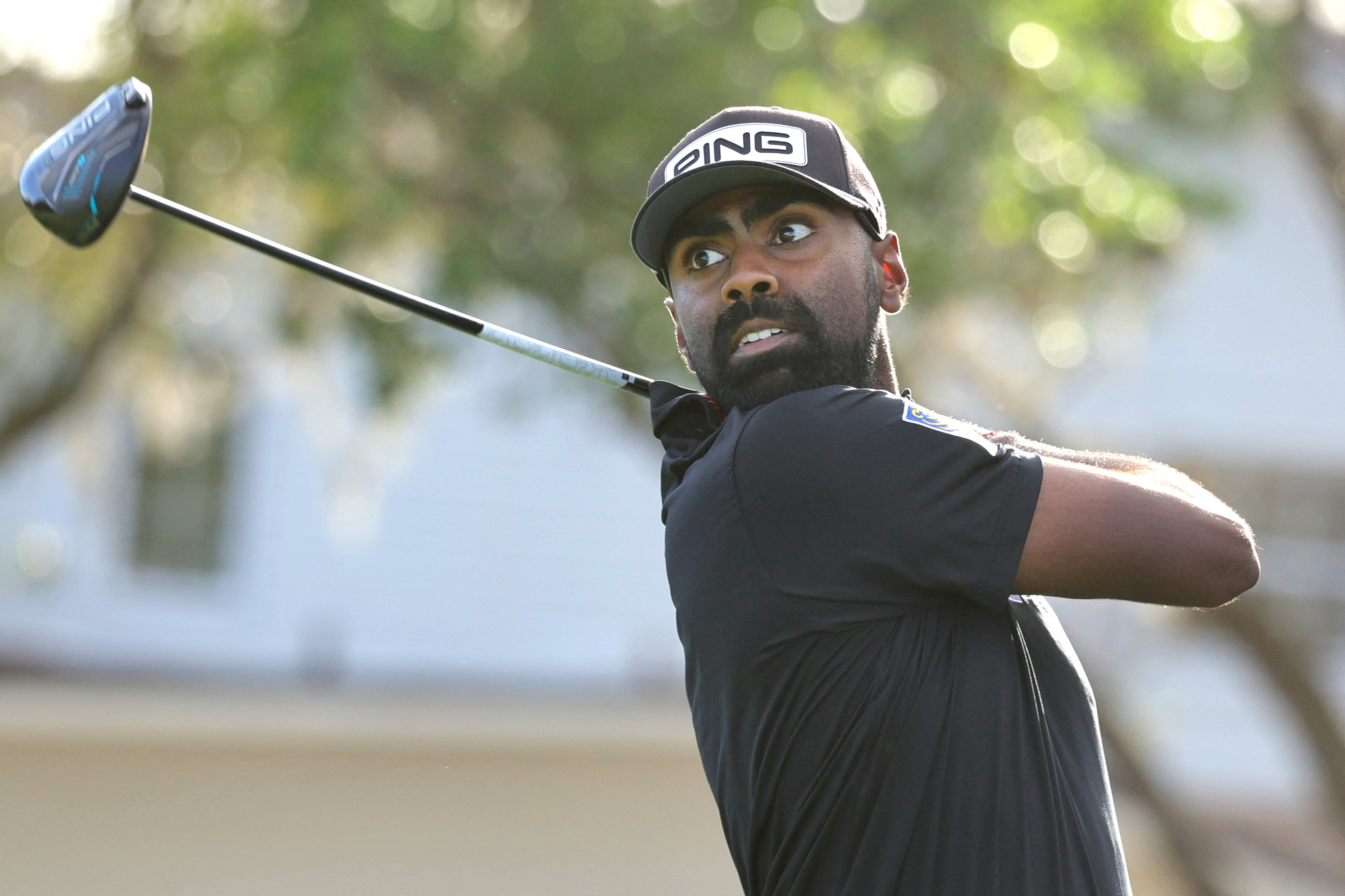 Theegala is one of five players sharing the lead. Photo: Bildbyrån.