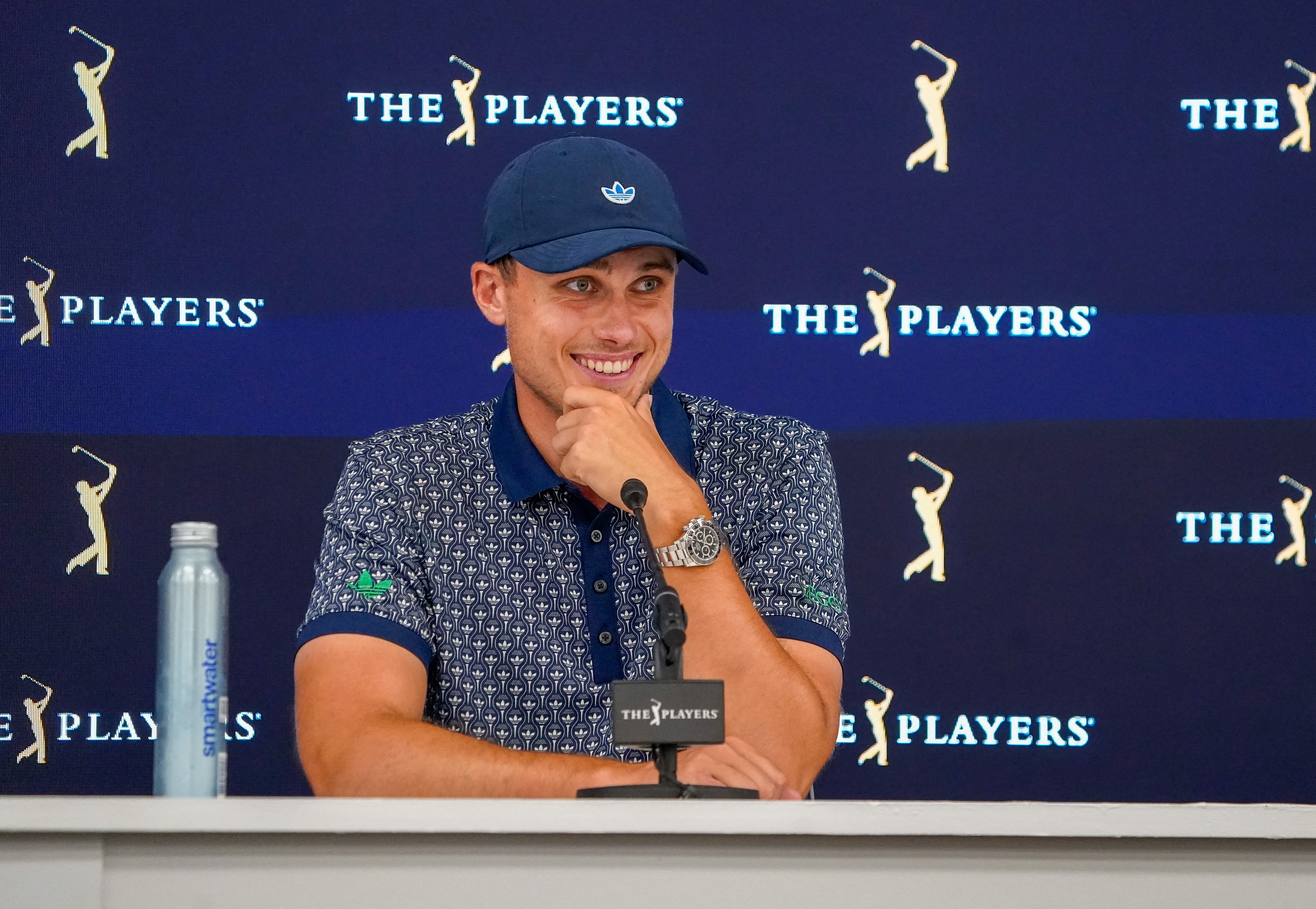 All smiles from Ludvig Åberg. Photo: Bildbyrån